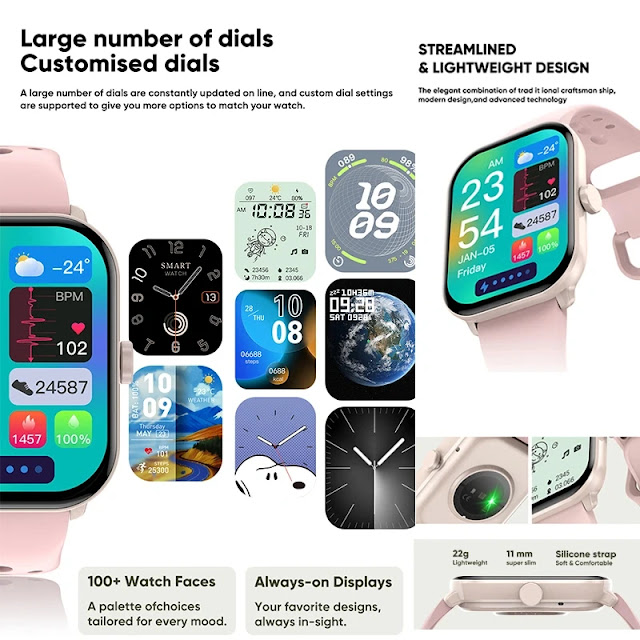ساعة Xiaomi Watch 5 تعرض بيانات اللياقة والصحة بوضوح.