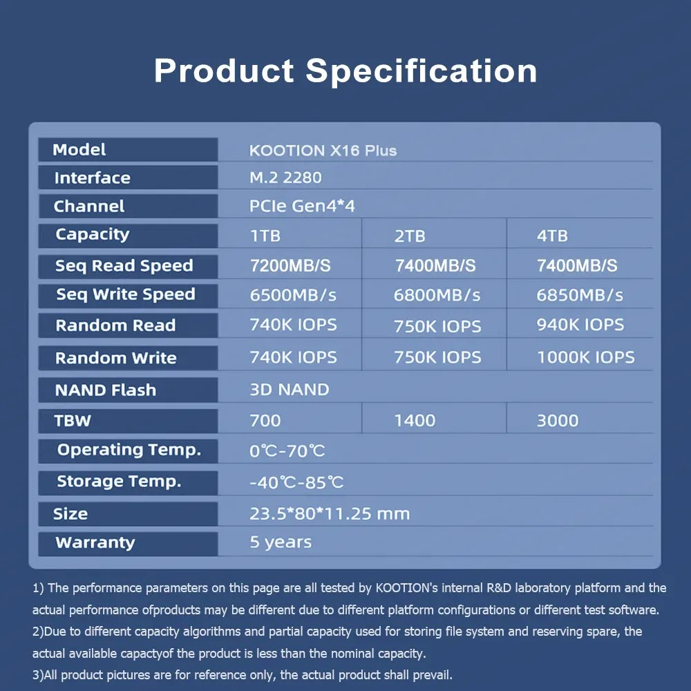 قرص KOOTION X16PLUS SSD: وحش السرعة PCIe 4.0 لأداء خارق في الألعاب والتصميم - الرئيسية