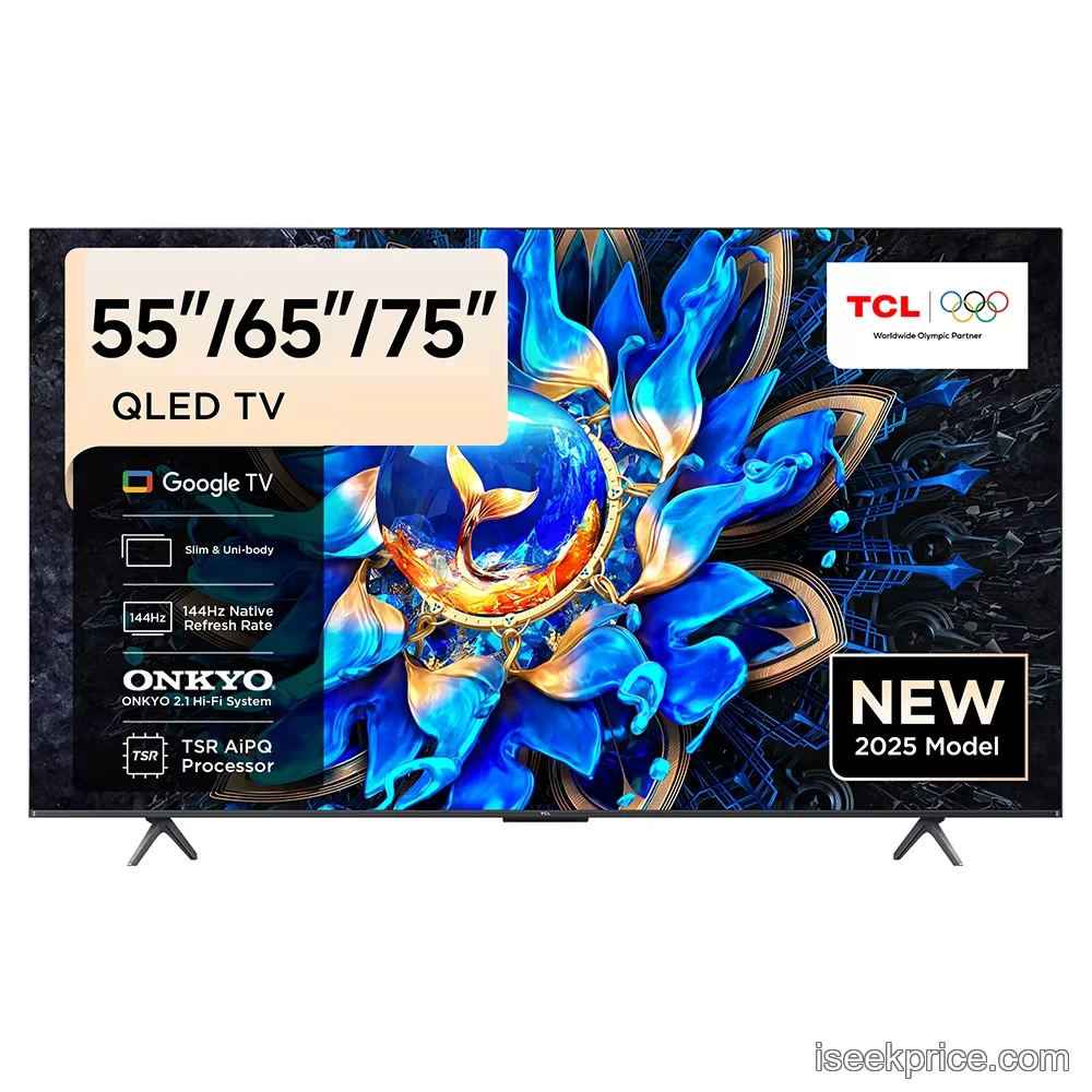 تلفزيون TCL QLED T8C/P8K: تجربة بصرية 4K 144Hz وصوت ONKYO سينمائي - الرئيسية