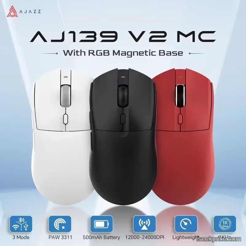 ماوس ألعاب AJAZZ AJ139 V2: دقة لاسلكية بقاعدة شحن مغناطيسية - الرئيسية